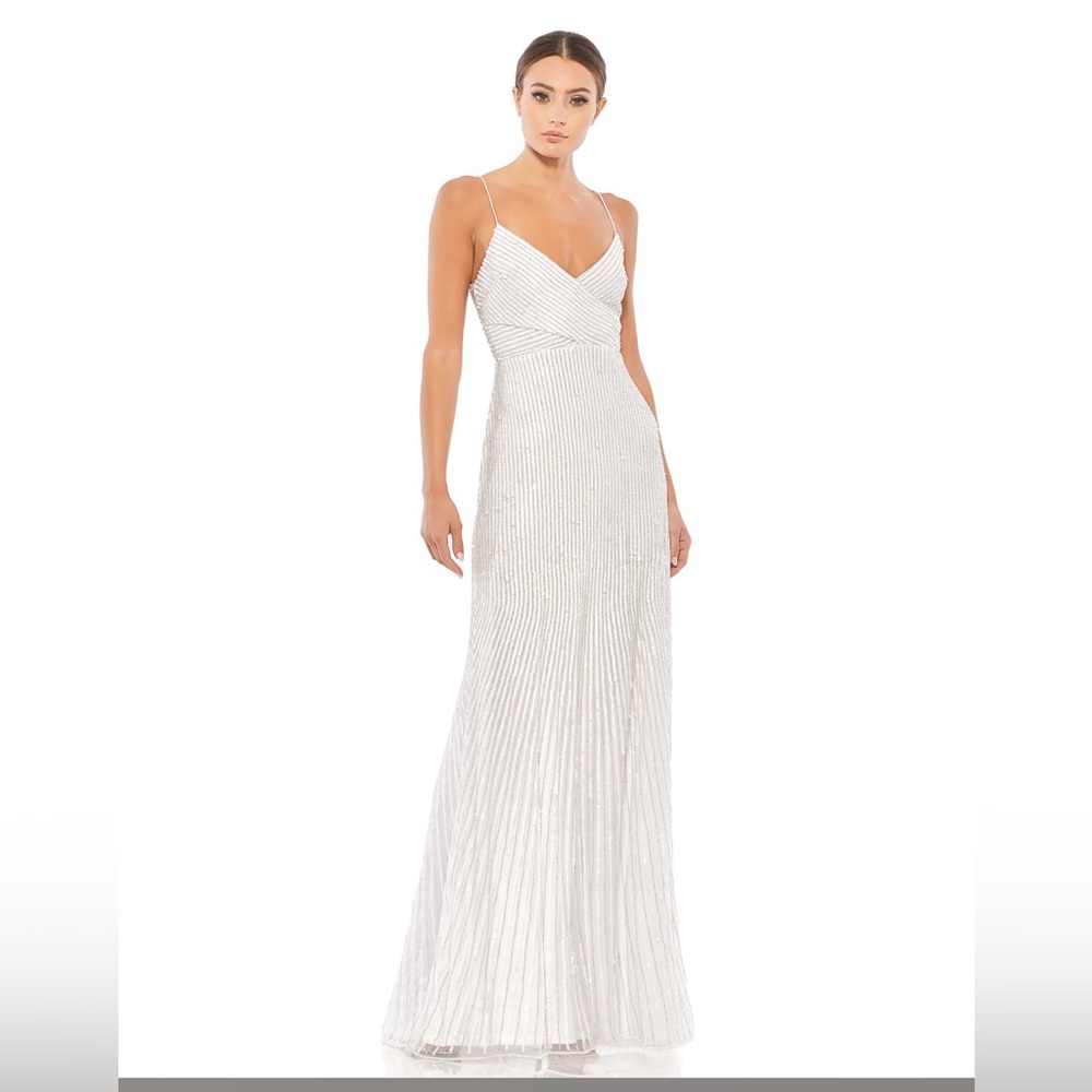 NWT Mac Duggal 10817 Art Deco Gown Dress Women’s sz 10